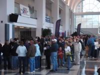 Soon the crowd will gather for the Big East Snowmobile Show