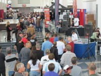The lineup to enter the show