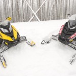 "X" marks the spot where Wayne Davis shot these 2013 Ski-Doo MX Z and Polaris Rush snowmobiles.