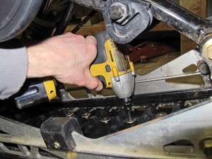 Stud Boy Super-Lite Pro Series Backer Installation There was a roughly 8-inch long area inside the suspension where we could use a cordless impact wrench to tighten the studs.